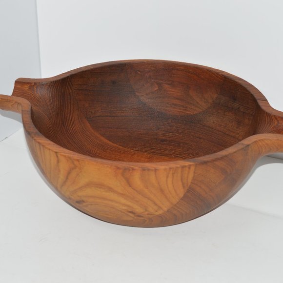 Georg Jensen Henning Koppel Vintage Danish Modern Mid Century Teak Salad Bowl - Picture 9 of 13